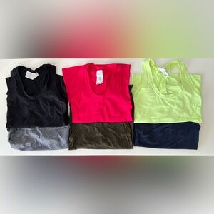 NWOT Athleta GAP Women's set of 6 Momentum Seamless Tank XXS NWOT athletic